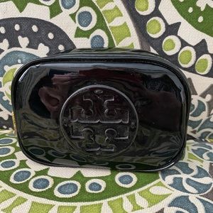 Tory Burch Patent Leather Makeup Pouch Bag Zipper